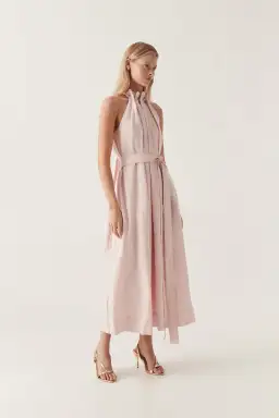 AJE Mariel Trapeze Midi Dress Soft Pink Size 8 for rent on The Volte - image 3