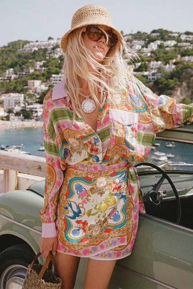 Spell Maddelena Wrap Skirt Multi Size XS / AU 6 for rent on The Volte - main image