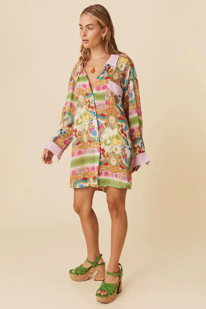 Spell Maddelena Shirt in Mosaic Size XS / AU 6 for rent on The Volte - main image