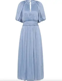 Aje Elysium Blouson Midi Dress Steel Blue Size 6 for rent on The Volte - image 5