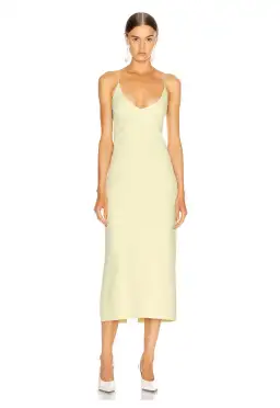 Dion Lee Floating Coil Slip Dress Yellow Size 8