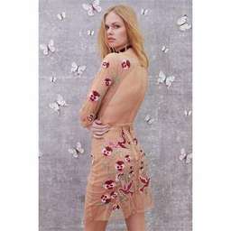 For Love and Lemons Dove Embroidery Mini Dress Nude Size 6 for rent on The Volte - image 3