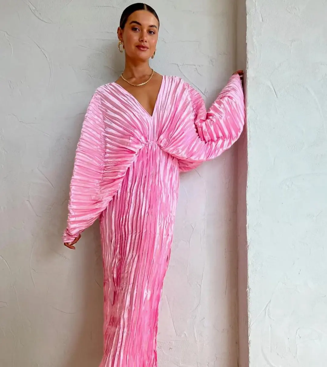 L’idée De Luxe Gown in Lipstick Pink Size 8 for rent on The Volte - main image