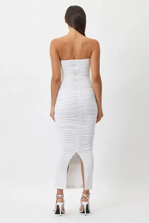 Bianca & Bridgett Tara Midi Dress White Size 8 for rent on The Volte - main image