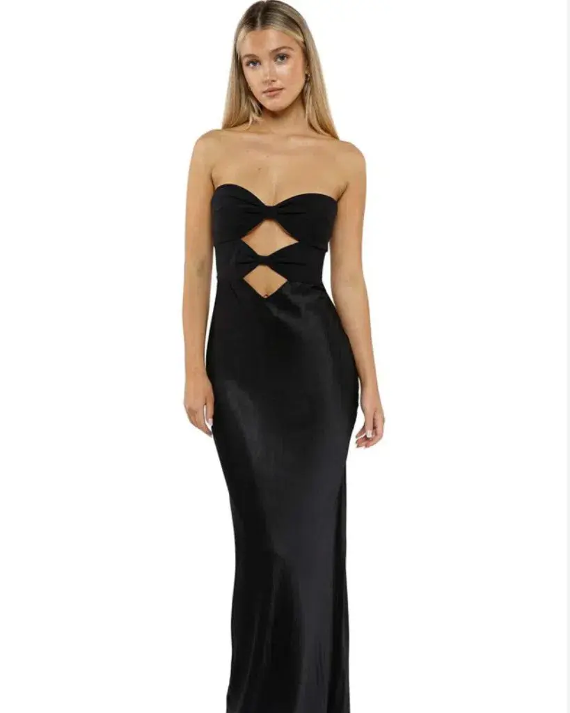 Bec & Bridge Halle Strapless Dress Black Size 6 for rent on The Volte - main image