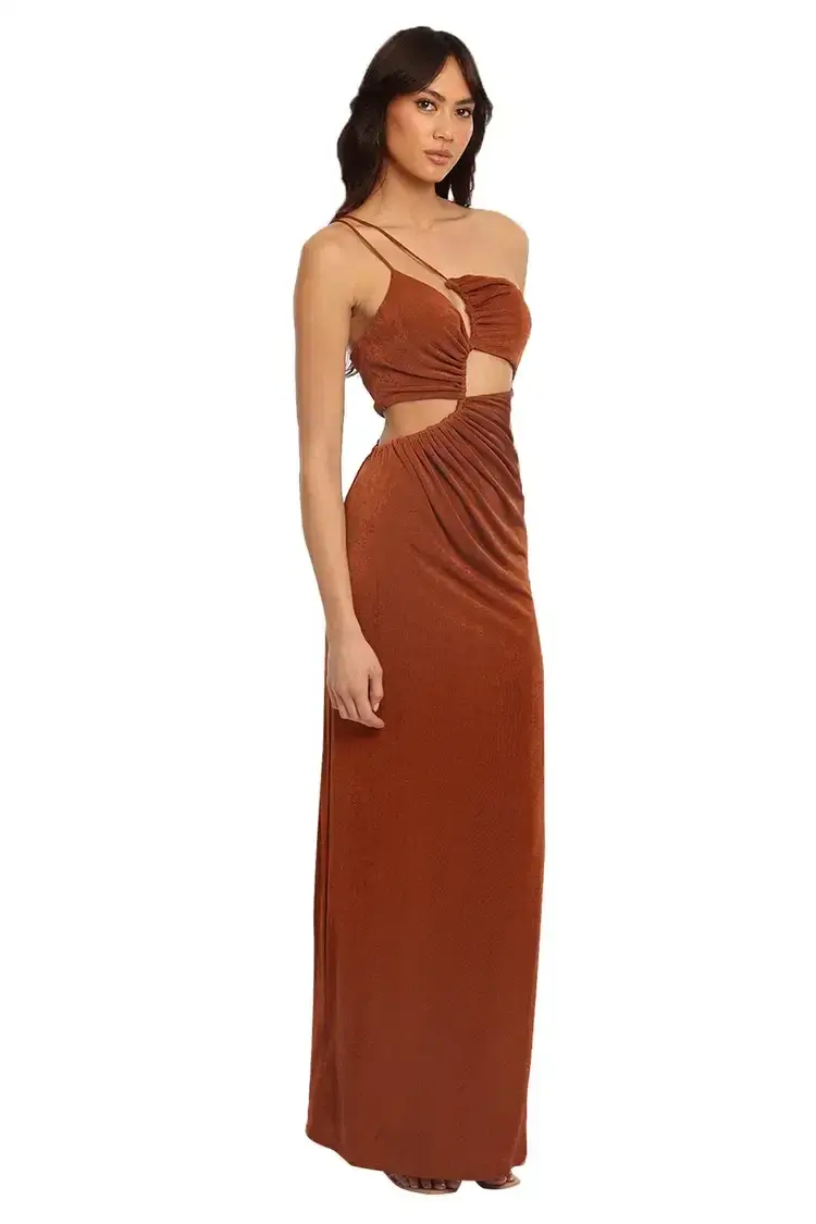 MISHA Clive Gown Brown Size 12 - Image 2