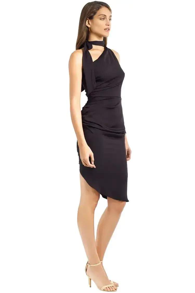 Milly Coleen Dress in Black Size 6 for rent on The Volte - main image