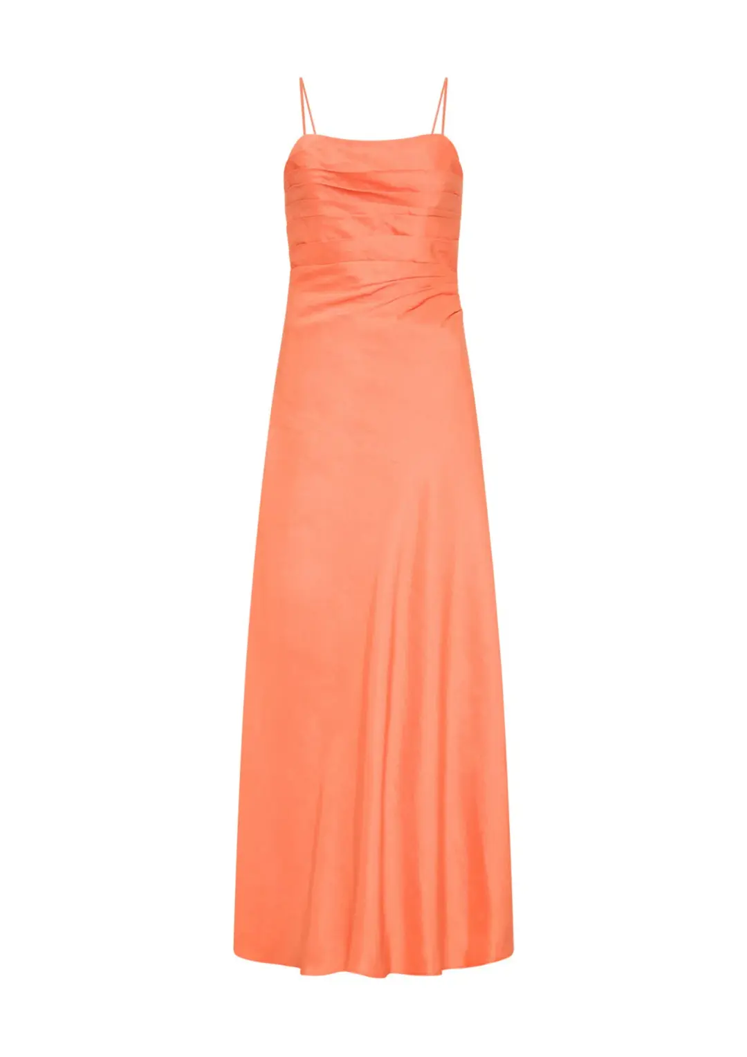 Aje Clarice Draped Maxi Dress in Sunset Orange Size AU 10 for rent on The Volte - main image