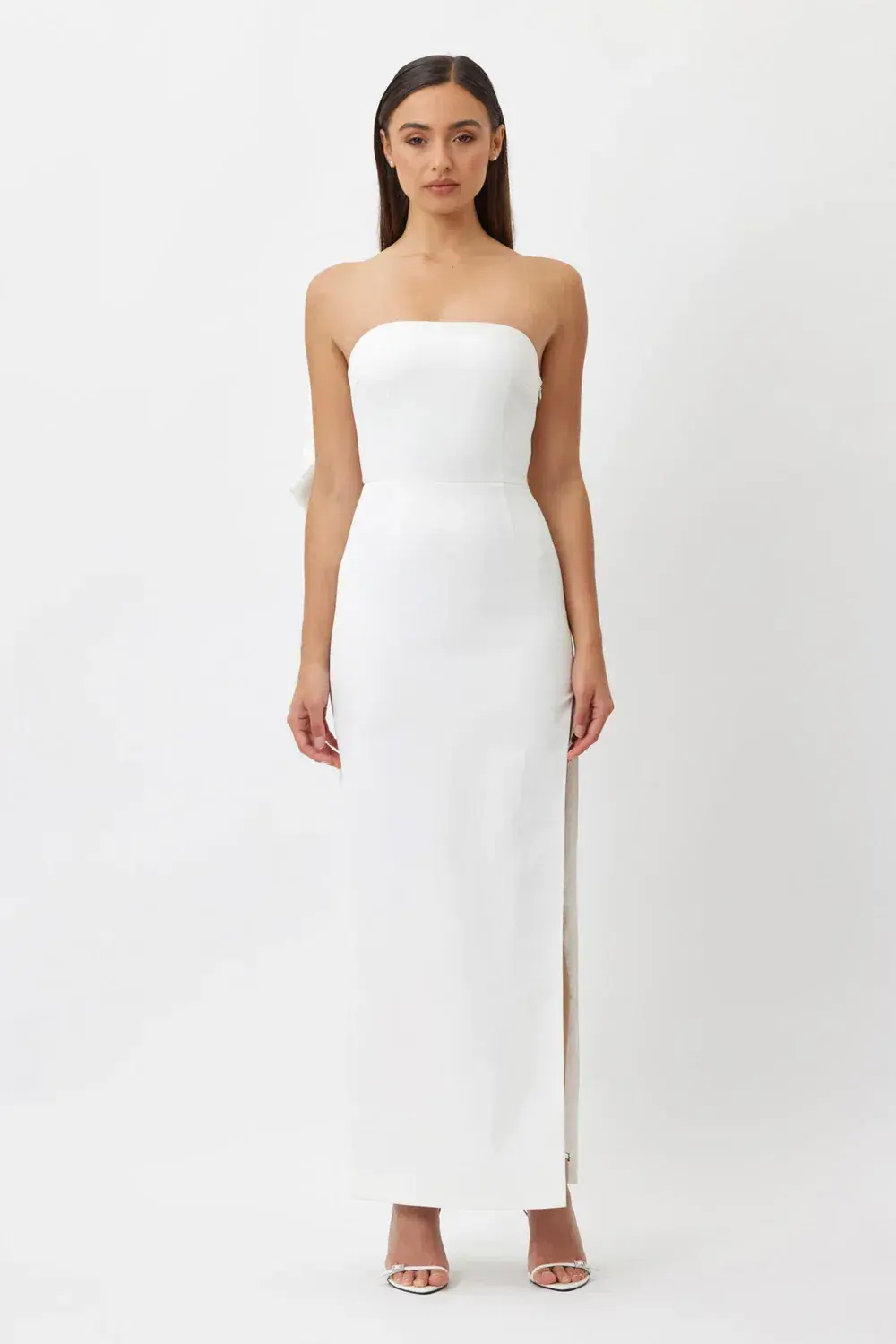 Bianca & Bridgett Willow Midi Dress in White Size AU 12 for rent on The Volte - main image