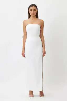 Bianca & Bridgett Willow Midi Dress in White Size AU 12 for rent on The Volte - image 1