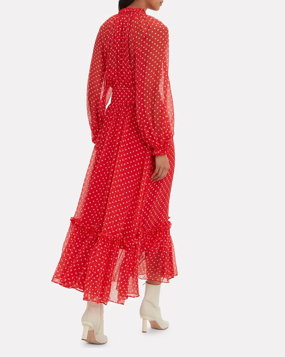 Zimmermann Ninety-Six Swing Red Polka Dot Dress Size 0 / AU 8 for rent on The Volte - main image