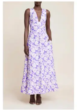 Acler Ardanary Maxi Dress Violet Imprint Size AU 12