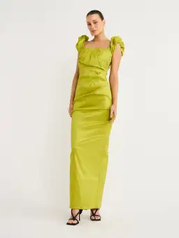 Rachel Gilbert Kalina Gown In Green Size AU 6