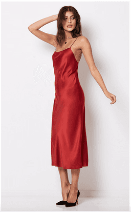 Bec & Bridge Girl Talk Slip Dress Crimson Size 4 for rent on The Volte - image 2