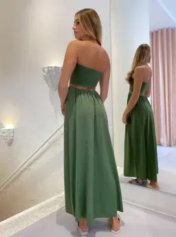 Bec & Bridge Miranda Knit Dress Olive Size 12 for rent on The Volte - image 2