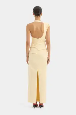 Sir The Label Giacomo Gathered Gown in Butter Yellow Size 1/Au 8 for rent on The Volte - image 2