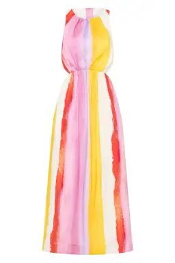 Aje Imagination Cut Out Midi Dress Aurora Stripe Size 14 for rent on The Volte - image 3