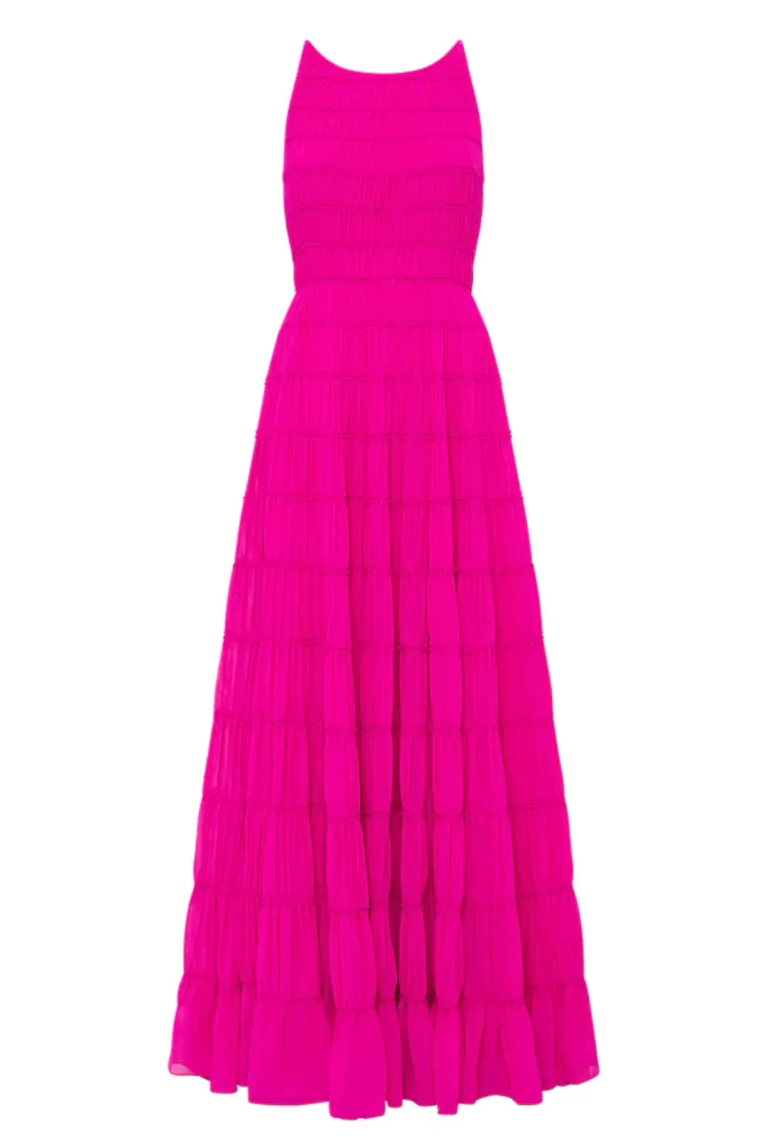 Aje Rosewood Ruched Gown Magenta Size 14 for rent on The Volte - main image