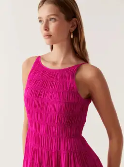 Aje Rosewood Ruched Gown Magenta Size 14 for rent on The Volte - image 2