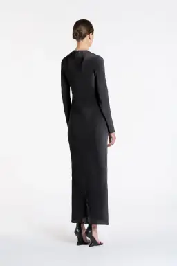 Sir the Label Suri Long Sleeve Dress With Side Split Black Size 8 for rent on The Volte - image 2