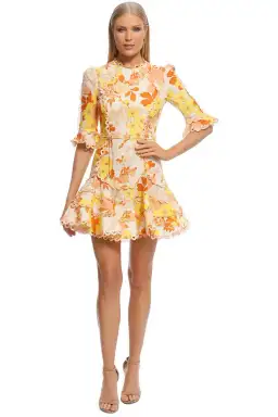 Zimmermann Primrose Flutter Mini Dress Floral Size 0 / AU 8 for rent on The Volte - image 1