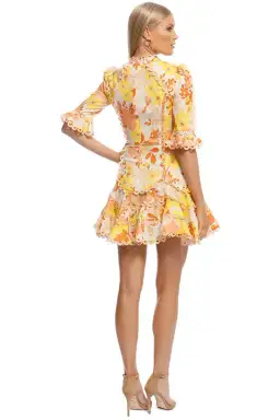 Zimmermann Primrose Flutter Mini Dress Floral Size 0 / AU 8 for rent on The Volte - image 3
