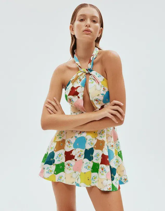 Alemais Everly Mini Dress Multi Size 6 for rent on The Volte - main image