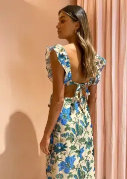 Sir the Label Celia Frill Dress Marguerite Print Size 8 for rent on The Volte - image 4