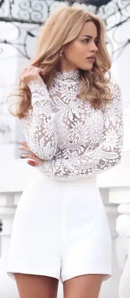 MISHA Alisa Playsuit White Size 6/XS for rent on The Volte - image 2