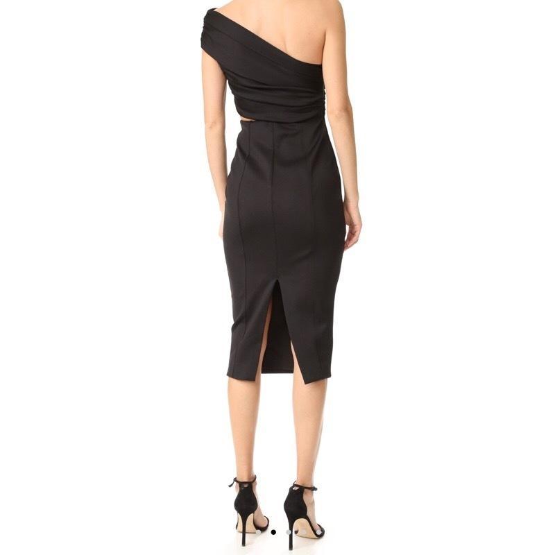 MISHA Beradonna One Shoulder Dress Black Size 6/XS for rent on The Volte - main image