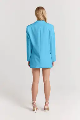 Henne Normie Blazer Jacket, Delfina Mini Skirt & Caterina Top 3 Piece Set Set Blue Size 8 for rent on The Volte - image 5