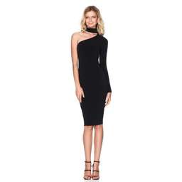 Nookie black one shoulder dress for rent on The Volte - image 1
