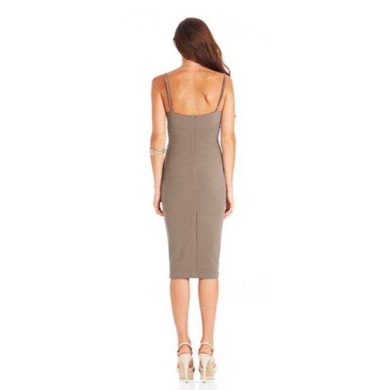 Love Nookie Heidi Bodycon Bustier Dress Brown Size 6 for rent on The Volte - main image