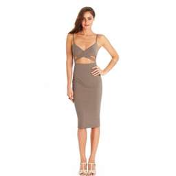 Love Nookie Heidi Bodycon Bustier Dress Brown Size 6 for rent on The Volte - image 3