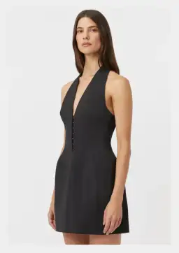 Camilla And Marc Petra Halterneck Mini Dress in Black Size AU 10 for rent on The Volte - image 3