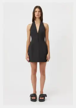 Camilla And Marc Petra Halterneck Mini Dress in Black Size AU 10 for rent on The Volte - image 2