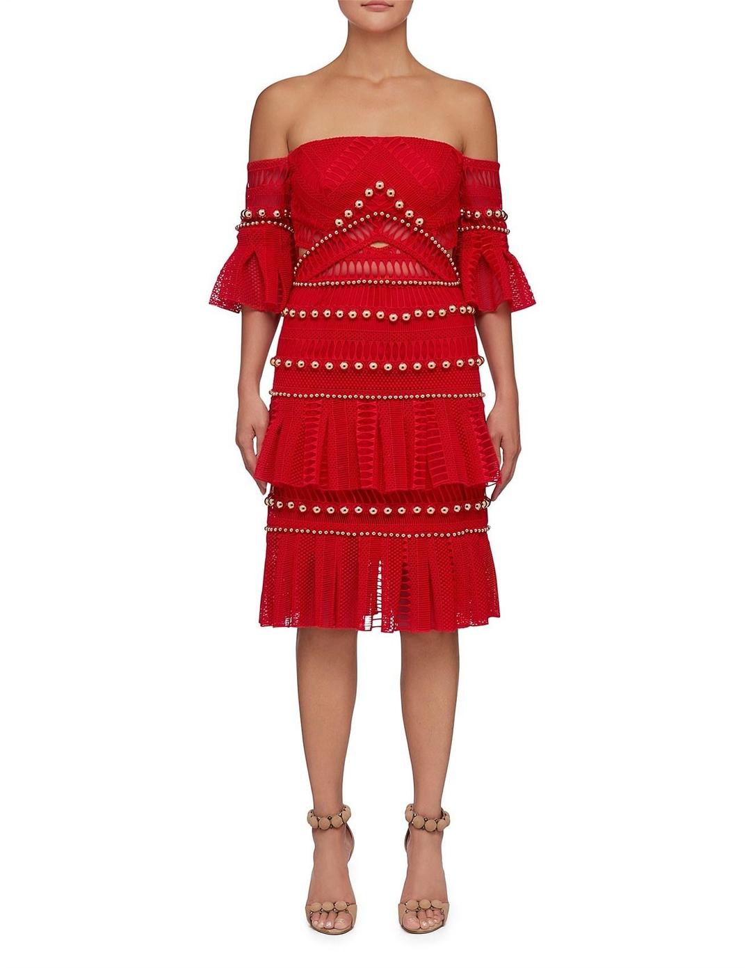 Thurley Heaven Red Dress Size 8 for rent on The Volte - main image