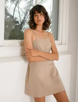 Anna Quan Kennedy Dress Beige Size AU 6 for rent on The Volte - image 1