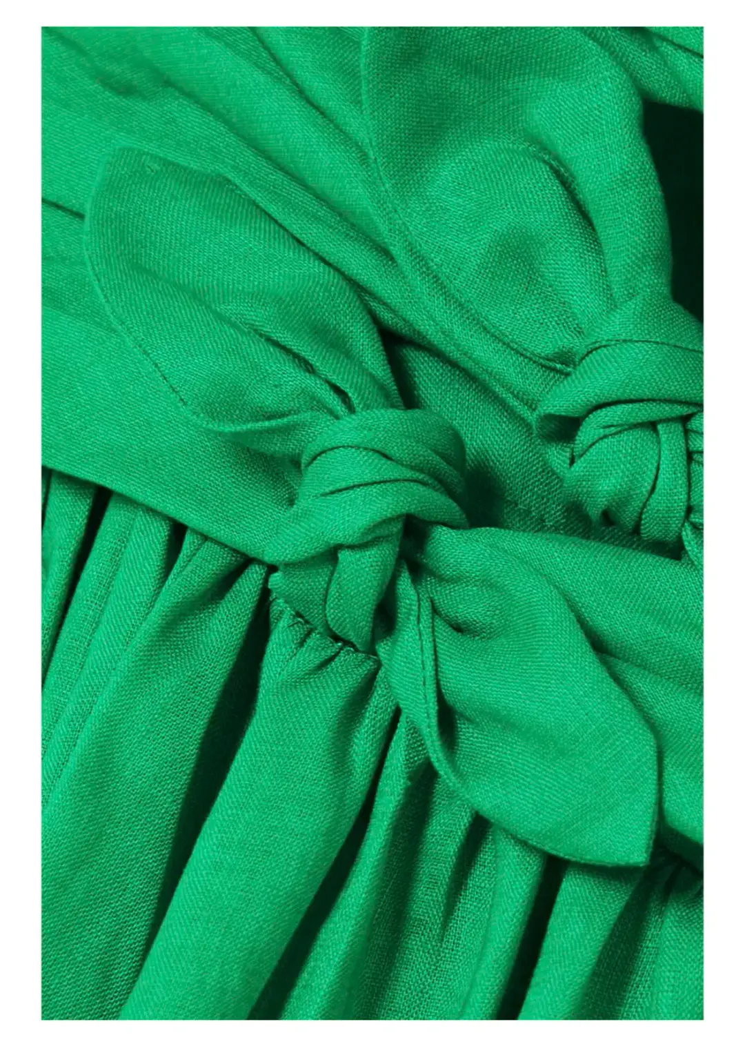 Zimmerman Tiggy Bow Linen Dress Green Size AU 8 for rent on The Volte - main image