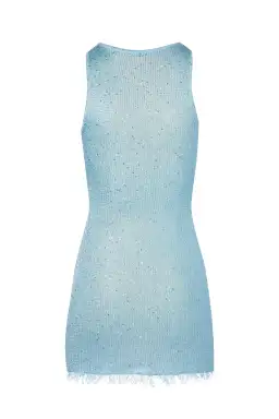 Asta Resort Natalia Mini Dress Baia Blue Sequin Size XS / AU 6 for rent on The Volte - image 3