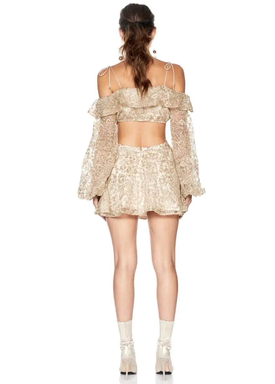 SOFIA THE LABEL Golden Hour Dress gold size 6 for rent on The Volte - main image