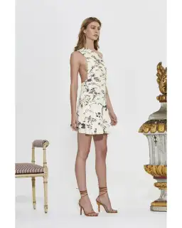 Sir The Label Florentine Pleated Mini White Print Size AU 10 for rent on The Volte - image 1