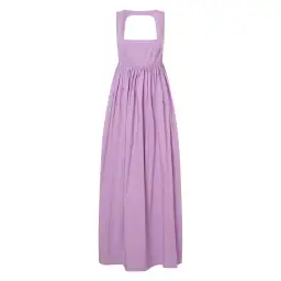 OROTON Strappy Open Back Poplin Maxi Sundress in Wisteria Purple Size 6 for rent on The Volte - image 6