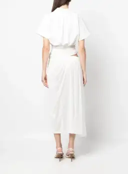 Christopher Esber Comosum Clash Shirt Midi Dress White Size 6 for rent on The Volte - image 3