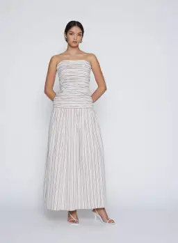 Anna Quan Isadora Maxi Dress Tobacco Stripe Size 6 for rent on The Volte - image 1