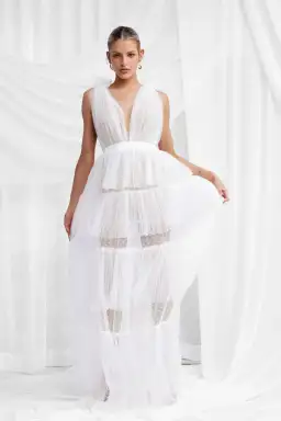 Lexi Zendaya Dress White Size 14 for rent on The Volte - image 1