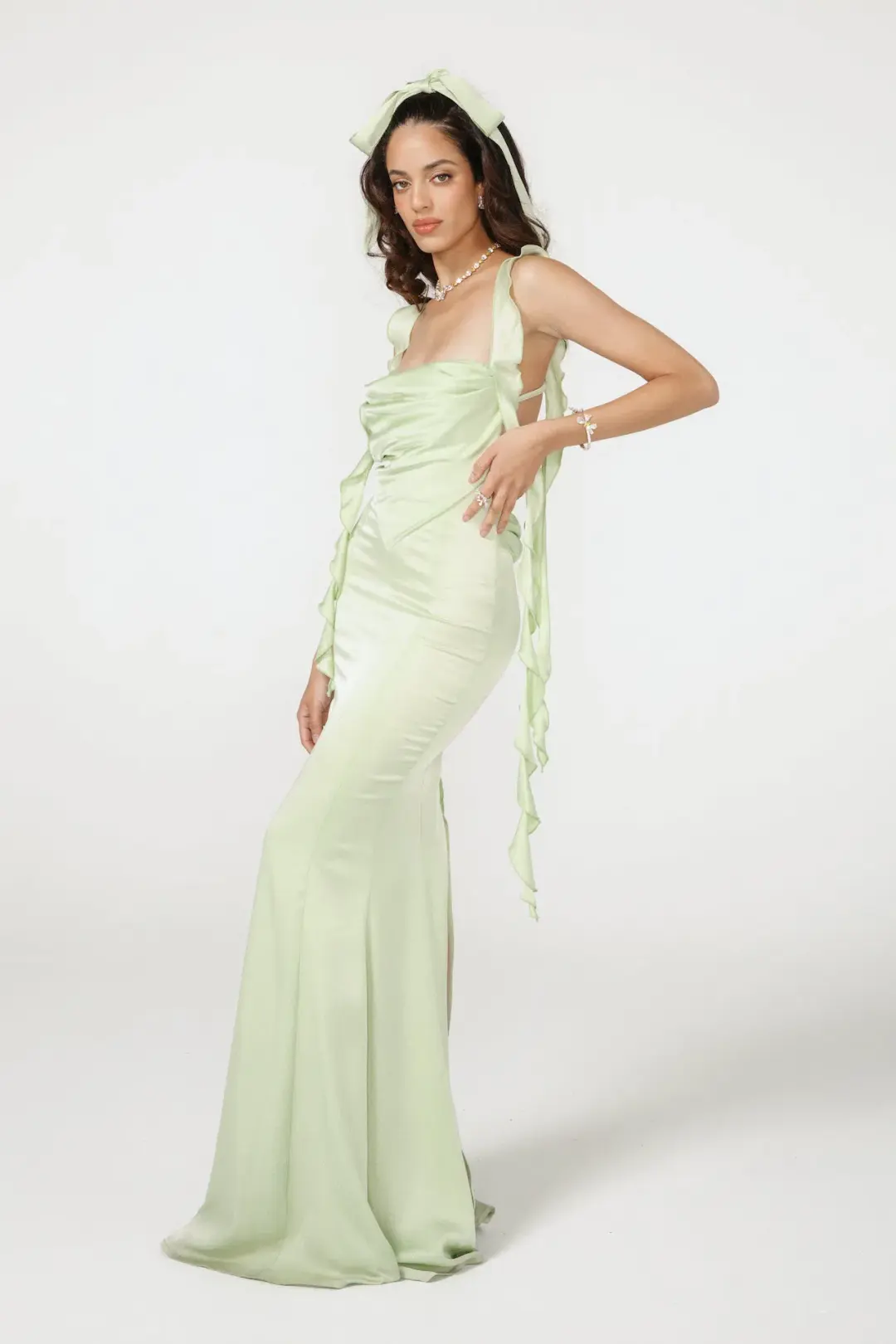 Nana Jacqueline Caroline Dress Green Size S / AU 6 for rent on The Volte - main image