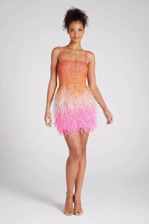 Nadine Merabi Cassie Sunset Dress Multi Size S for rent on The Volte - main image