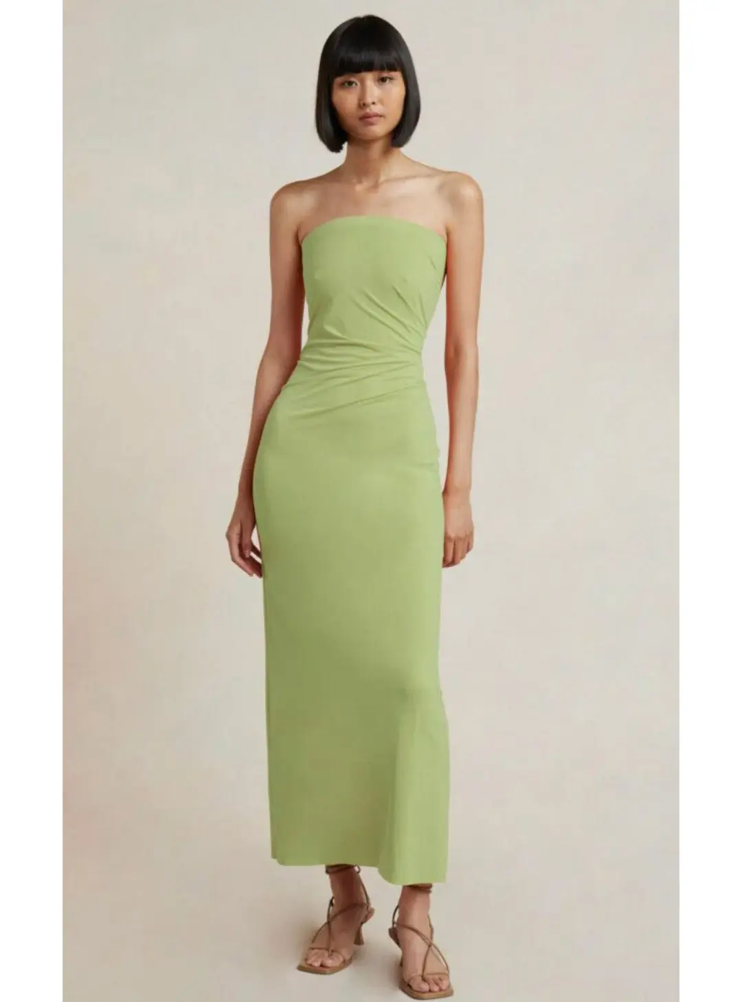 Bec & Bridge Myla Strapless Dress Green Size AU 6 for rent on The Volte - main image