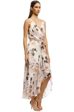 Montique Rosie Print Chiffon Dress Floral Size 16 for rent on The Volte - image 2